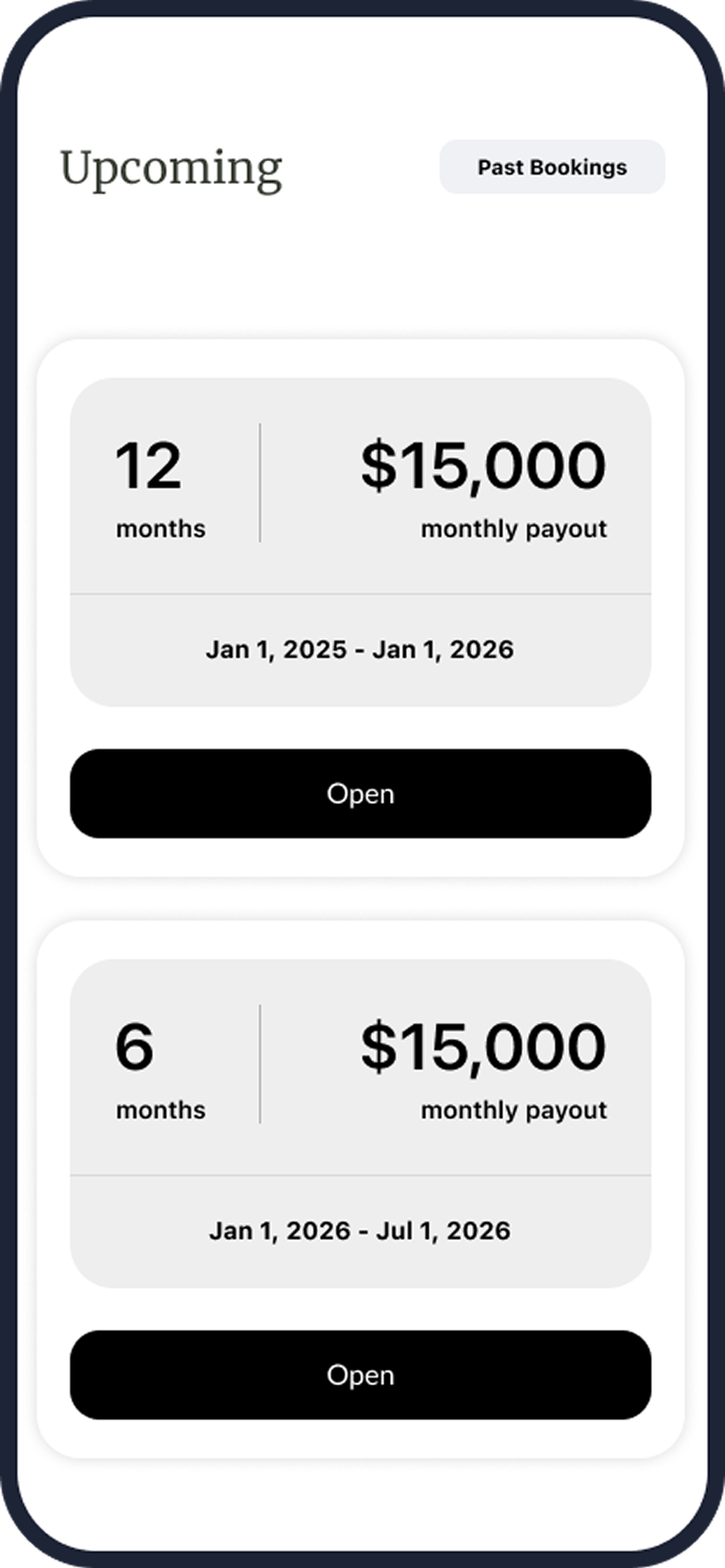 Hosts App Interface